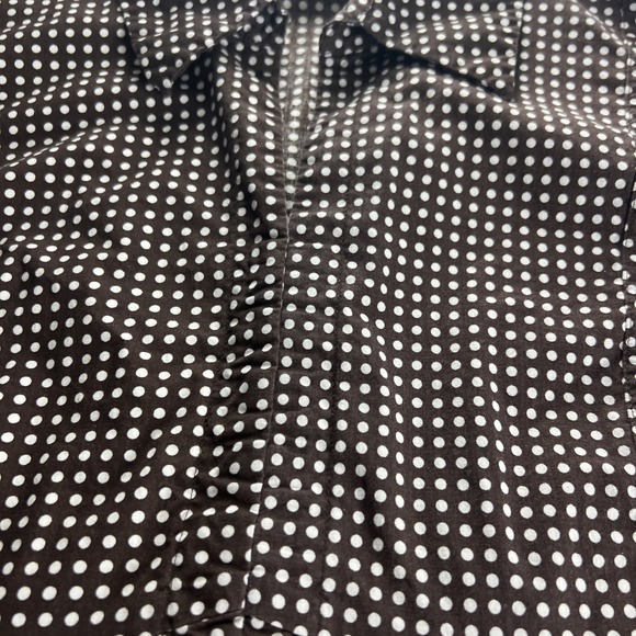CATO Women's Top Blouse Size 14/16W Cotton Spandex Hook-Up Brown F20 - Picture 5 of 16
